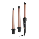Hot & Hotter 3 in 1 Interchangeable Digital Ceramic Curling Wand Set Find Your New Look Today!