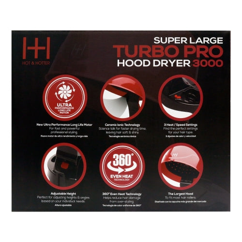 Hot n Hotter Turbo Pro Super Large Hood Dryer 3000 Find Your New Look Today!