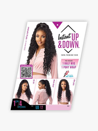 Sensationnel UD 12 Long-length style in thin and Unique, separated crimp curl style with natural layer to give volume.