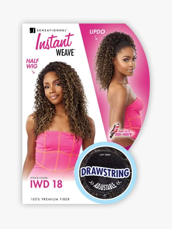 Sensationnel IWD 18 ½ wig, 100% Premium Fiber, Drawstring cap, Half Wig,