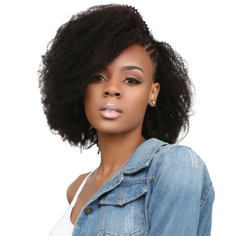 Instant Fab Human Hair Clip-In Extensions Natural 4C Kinky Curl Find Your New Look Today!