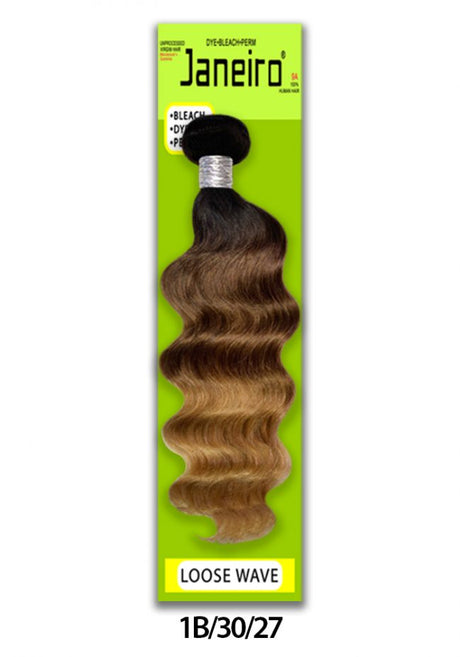 JANEIRO-COLOR LOOSE WAVE [1B/30, 1B/30/27, 1B/BURG] 100% UNPROCESSED VIRGIN HUMAN HAIR