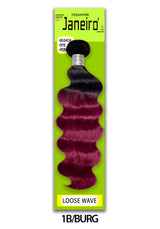 JANEIRO-COLOR LOOSE WAVE [1B/30, 1B/30/27, 1B/BURG] 100% UNPROCESSED VIRGIN HUMAN HAIR