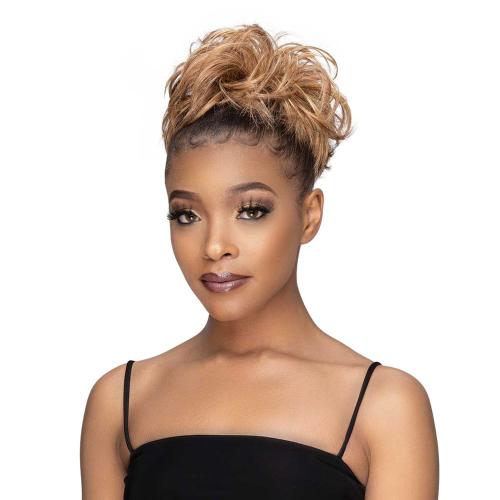 Janet Collection Human Hair Blend Bun Remy Illusion Scrunch Retro Find Your New Look Today!