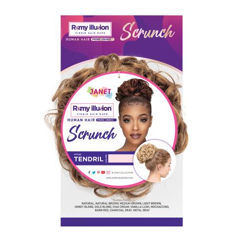 Janet Collection Human Hair Blend Bun Remy Illusion Scrunch Tendril Find Your New Look Today!