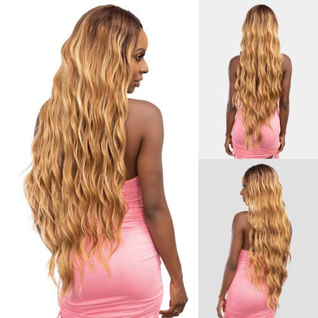 Janet Collection Human Hair Blend HD Swiss Lace Front Wig Remy Illusion X-Long Hibo Find Your New Look Today!