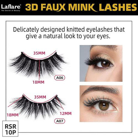 Laflare 3D Faux Mink Eyelashes Jumbo Pack 10 Pairs Find Your New Look Today!