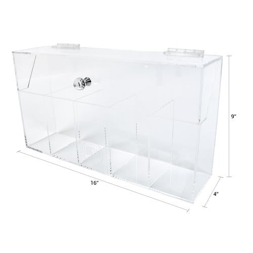 Lurella Clear Acrylic Makeup Brush Organizer Holder With Lid 5 Slot Find Your New Look Today!