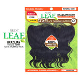 ModelModel Nude Leaf Unprocessed Brazilian Virgin Remy Human Hair Weave 13X4 Lace Frontal Closure Body Wave Find Your New Look Today!