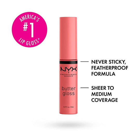 NYX PROFESSIONAL MAKEUP Butter Gloss, Non-Sticky Lip Gloss - Creme Brulee (Natural) Find Your New Look Today!