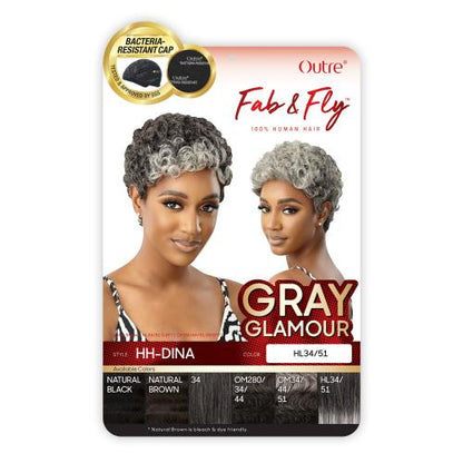 Outre Unprocessed Human Hair Wig Fab N Fly Gray Glamour HH-Dina Find Your New Look Today!