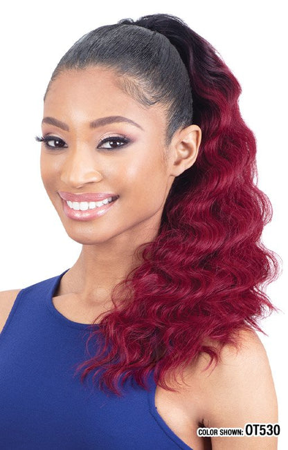 MODEL MODEL GARDENIA DRAWSTRING PONYTAIL - PALM WAVE