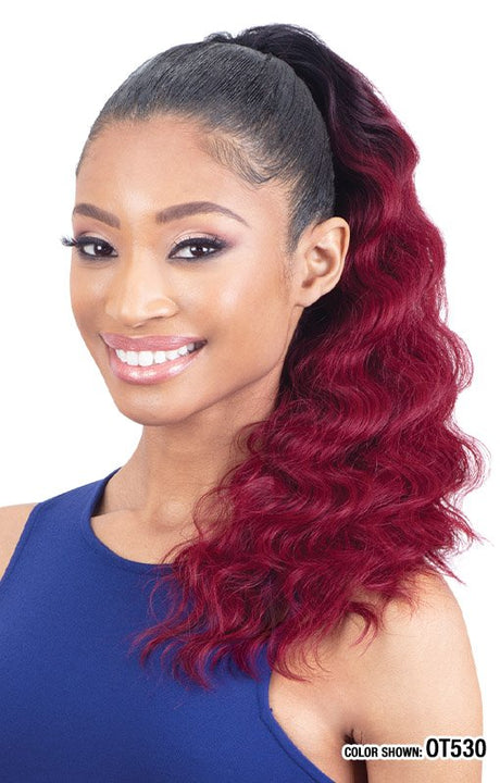 MODEL MODEL GARDENIA DRAWSTRING PONYTAIL - PALM WAVE