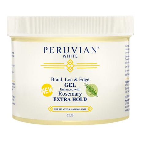 Peruvian White Braid Loc & Edge Gel Extra Hold 32oz/ 2lb Find Your New Look Today!