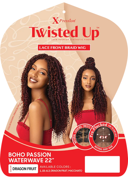 OUTRE X-PRESSION LACE FRONT BRAID WIG - BOHO PASSION WATER WAVE - 22"