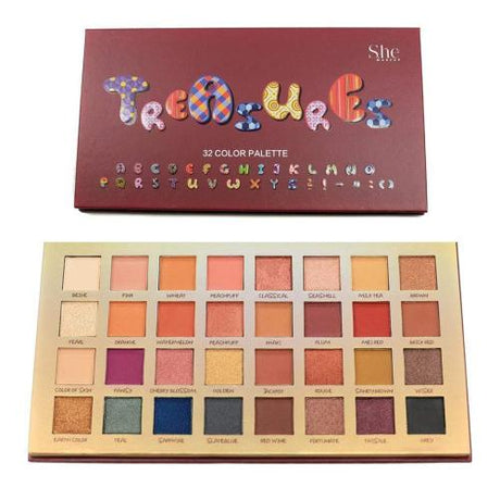 S.he Makeup Treasure Eyeshadow Palette 32 Colors Find Your New Look Today!