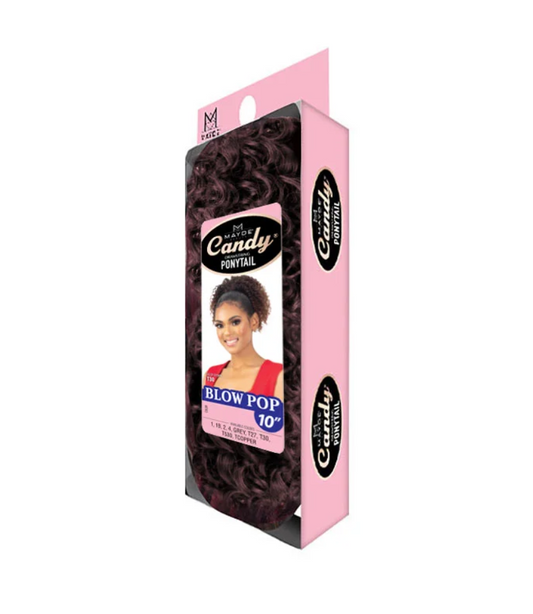 MAYDE BEAUTY CANDY DRAWSTRING PONYTAIL - BLOW POP 10"