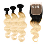 Uniq Hair 100% Virgin Human Hair Brazilian Bundle Hair Weave 7A Body + 4X4 Closure#OT613 Find Your New Look Today!