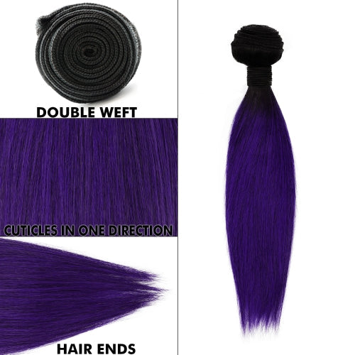 Uniq Hair 100% Virgin Human Hair Brazilian Bundle Hair Weave 7A Straight + 4X4 Closure#OTPURPLE Find Your New Look Today!