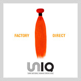 Uniq Hair 100% Virgin Human Hair Brazilian Bundle Hair Weave 9A Straight #ORANGE Find Your New Look Today!