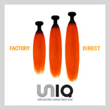 Uniq Hair 100% Virgin Human Hair Brazilian Bundle Hair Weave 9A Straight #OTORANGE 3Pcs Find Your New Look Today!
