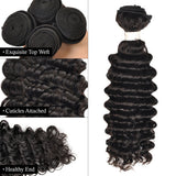 Vogue Hair 100% Virgin Human Hair Brazilian Bundle Hair Weave 6A Deep Wave Find Your New Look Today!