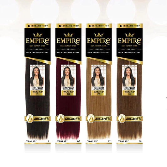 SENSATIONNEL EMPIRE 100% HUMAN HAIR - YAKI WEAVE 8"-18" (FLAMBOYANT COLORS)