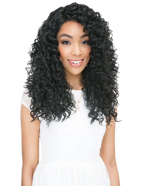 Janet Collection Brazilian Scent Human Hair Blend Lace Front Wig