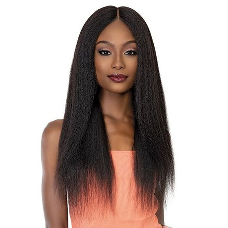 Janet Collection 100% Natural Human Hair NATURAL DEEP PART LACE PERM YAKY WIG - Hollywood Beauty STL