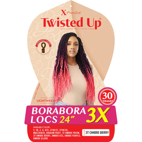 OUTRE: XPRESSION TWISTED UP 3X BORABORA LOCS 24" CROCHET BRAIDS